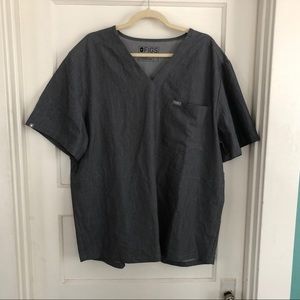 2xl graphite scrub top